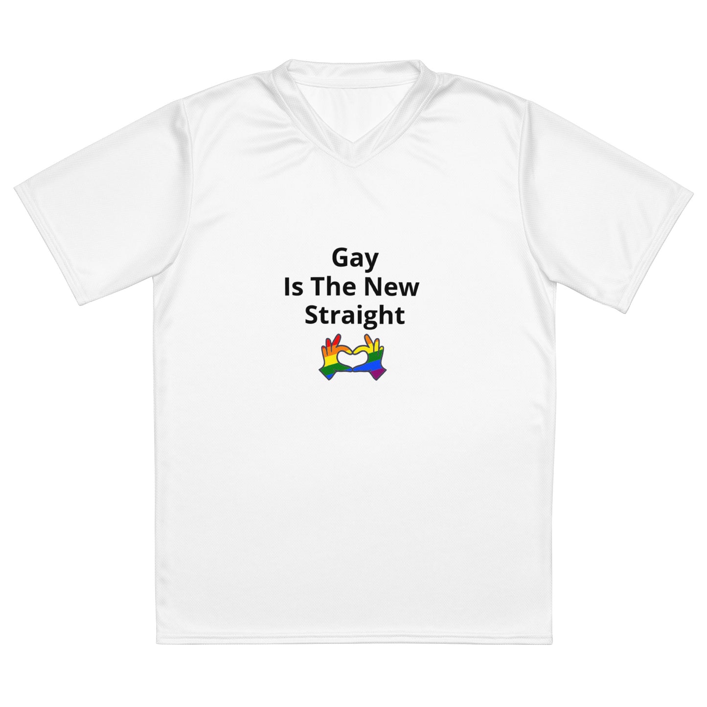 Gay Is The New Straight Lettered Recycled unisex sports jersey
