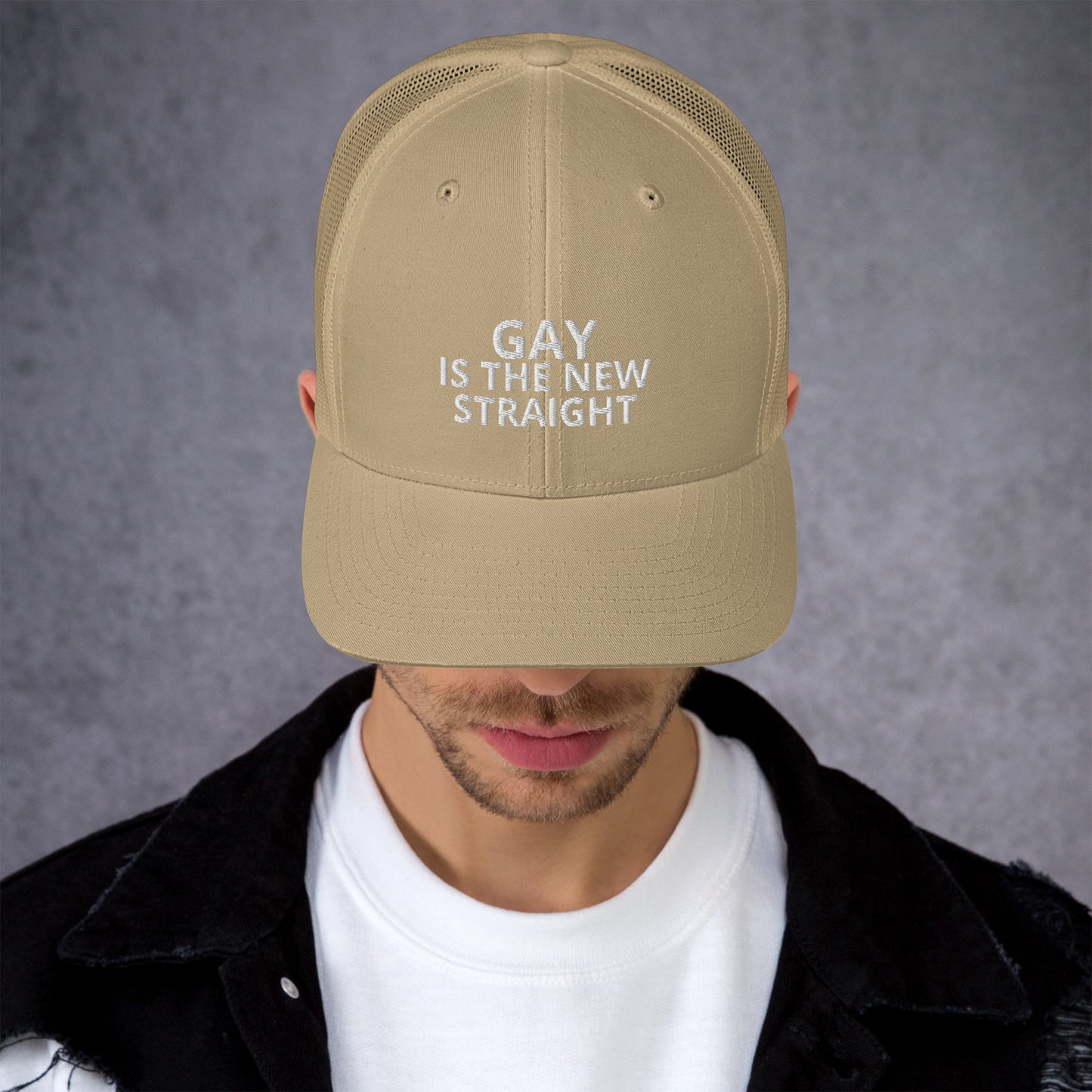 Gay Is The New Straight Lettered Trucker Cap