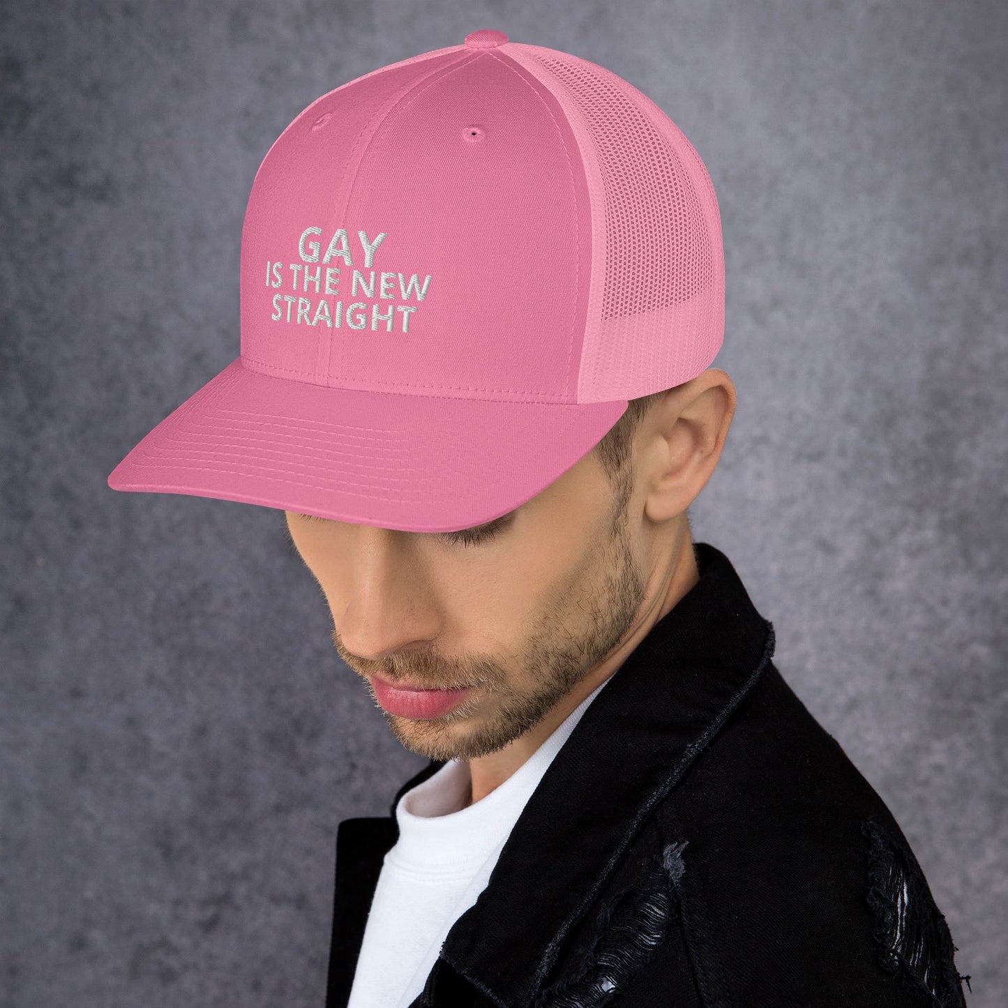 Gay Is The New Straight Lettered Trucker Cap