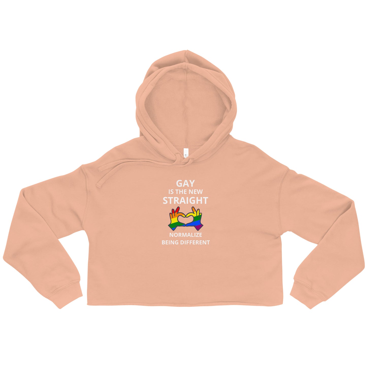 Gay Is The New Straight Lettered Crop Hoodie W/ Normalize Being Different